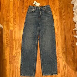 Zara High Rise Wide Leg Jean